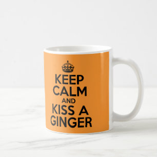 Mug Restez calme et embrassez un slogan Ginger, les ch