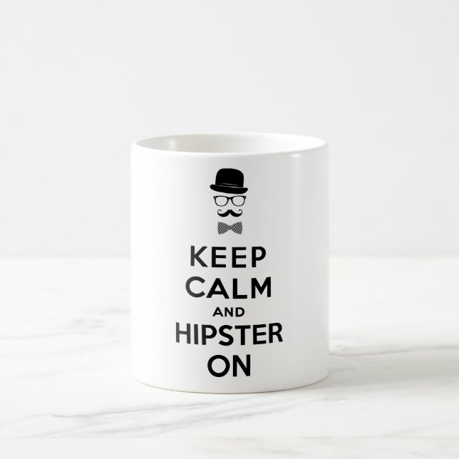 Mug Restez calme et hipster (Centre)
