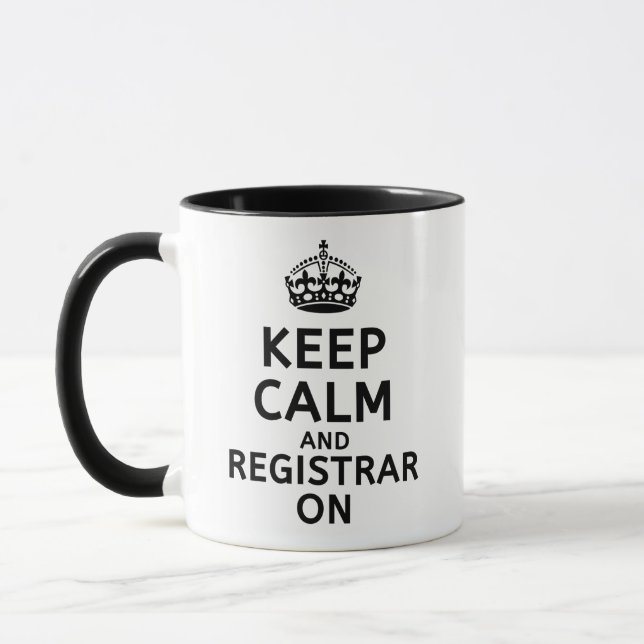 Mug Restez calme et inscrivez-vous (Gauche)