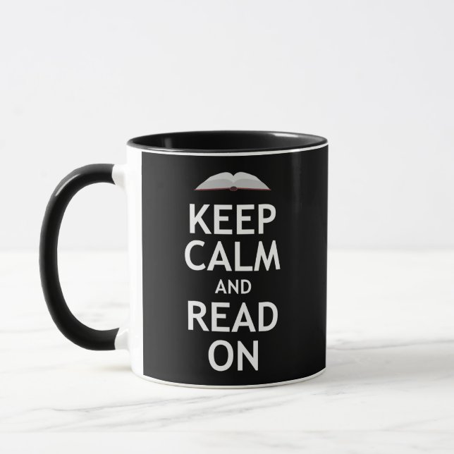 Mug Restez calme et lisez sur (Gauche)