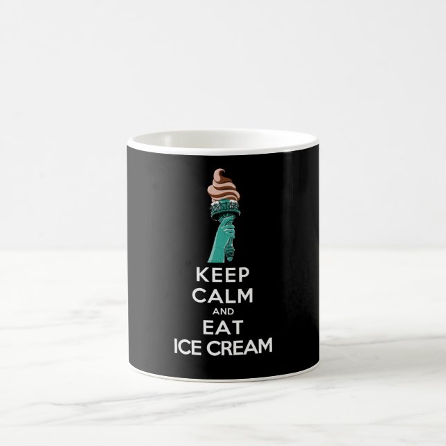 Mug restez calme et mangez de la glace (Centre)