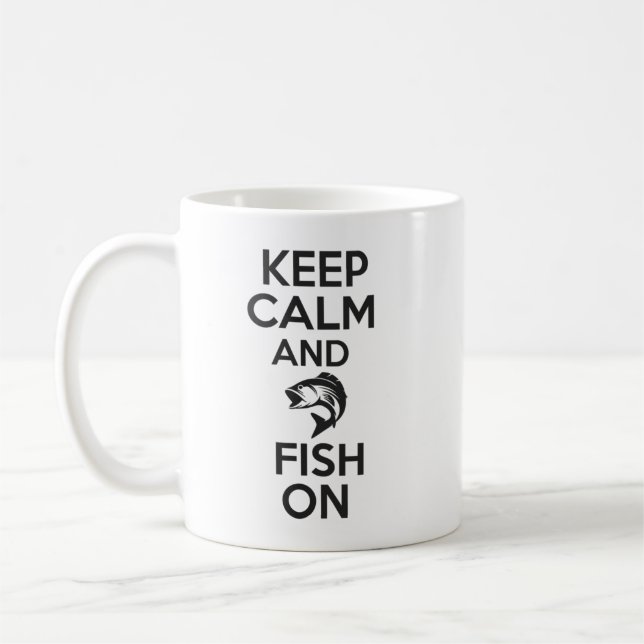 Mug restez calme et pêchez (Gauche)