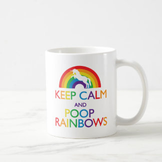 Mug Restez calme et Poop Rainbows Unicorn