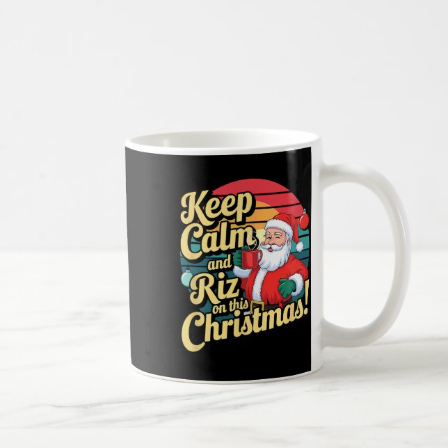 Mug Restez Calme Et Riz Ce Noël Avec Père Noël Cla (Droite)