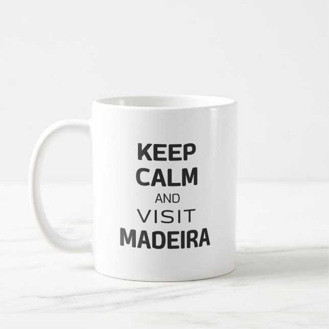 Mug Restez calme et visitez Madère (Gauche)