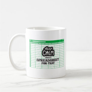 Mug Restez calme J'ai une feuille de calcul pour ça