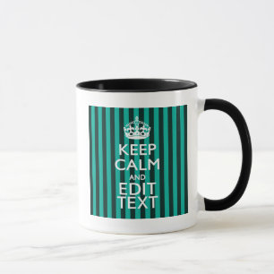 Mug Restez calme sur les tons turquoise