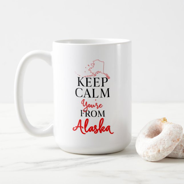 Mug Restez calme Vous êtes de l'Alaska (Avec donut)