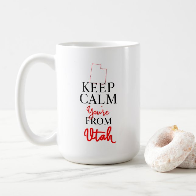 Mug Restez calme Vous êtes de l'Utah (Avec donut)