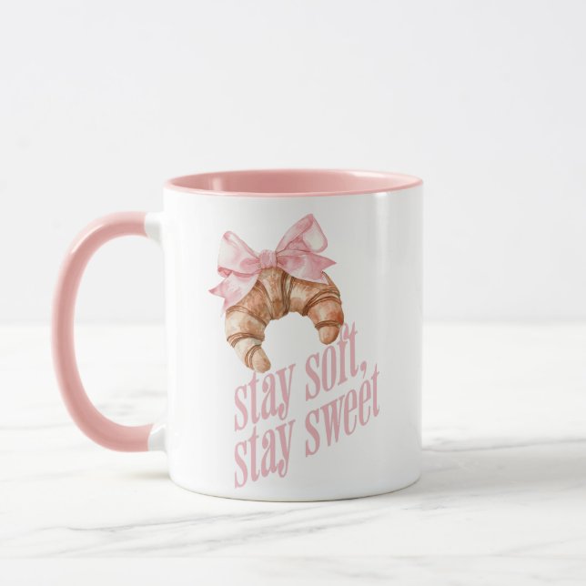 Mug Restez doux, restez doux Croissant à l'arc (Gauche)