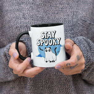 Mug Restez Éffrayant Ghost Cat