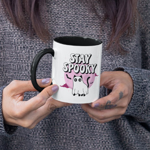 Mug Restez Éffrayant Ghost Cat