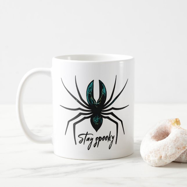 Mug Restez Éffrayant Halloween Spider (Avec donut)