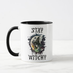 Mug Restez en cuisine   Halloween sorcière et Pleine l