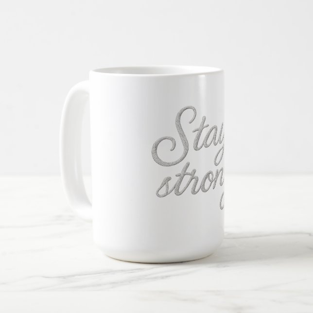 Mug Restez Forte Chemise Tri-Blend (Devant gauche)