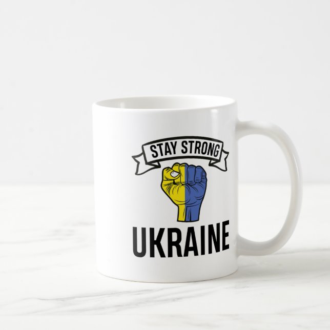 Mug Restez Forts Ukraine - Paix - Liberté  (Droite)