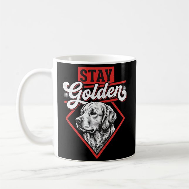 Mug Restez Golden Retriever doré (Gauche)