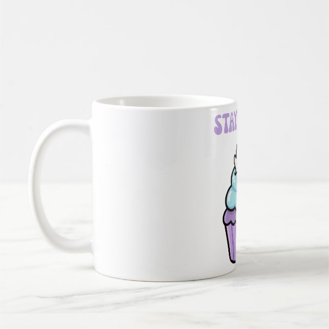 Mug Restez Mignon Fantôme Cupcake Halloween (Gauche)