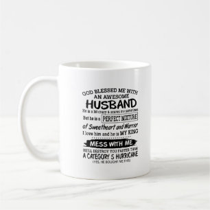 Mug Restez protégé avec votre mari guerrier