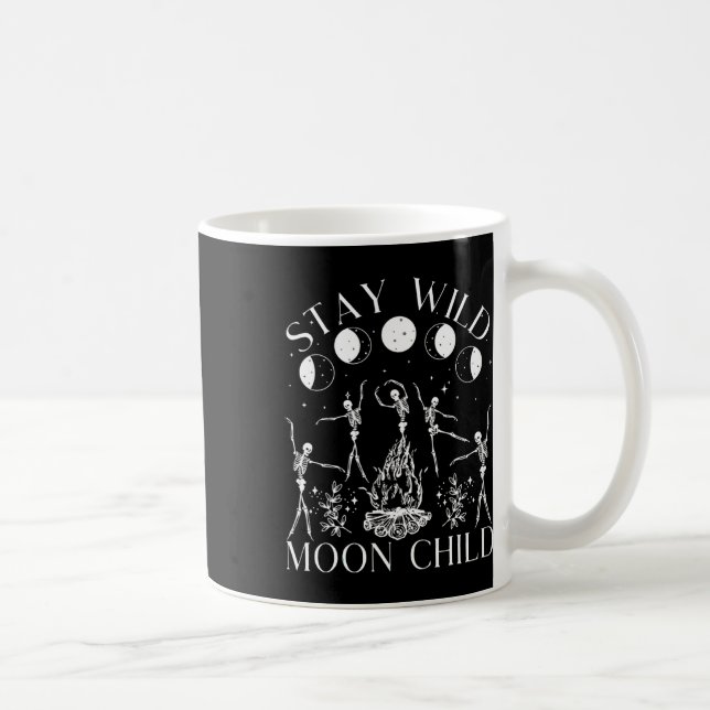 Mug Restez Sauvage Lune Enfant Drôle Squelette Dansant (Droite)