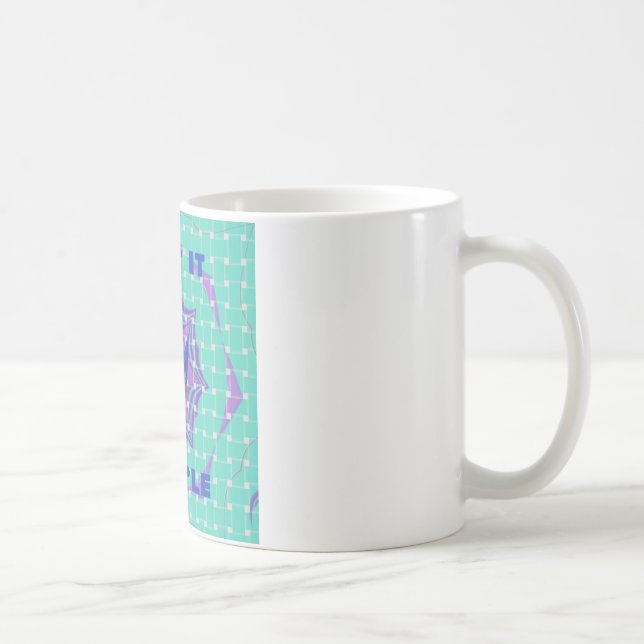 Mug Restez simple : l'art Motif de la Clarté Royale (Droite)
