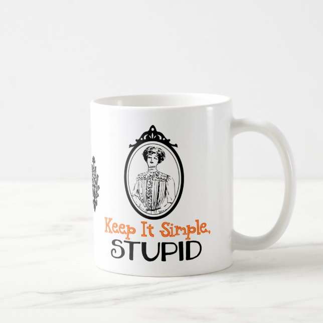 Mug Restez Simple, Stupide | Citation victorienne Snar (Droite)