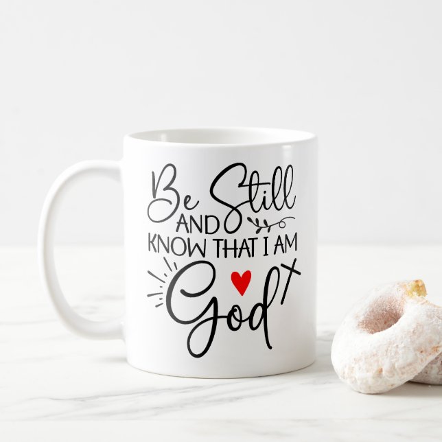 Mug Restez tranquille et sachez que je suis dieu (Avec donut)