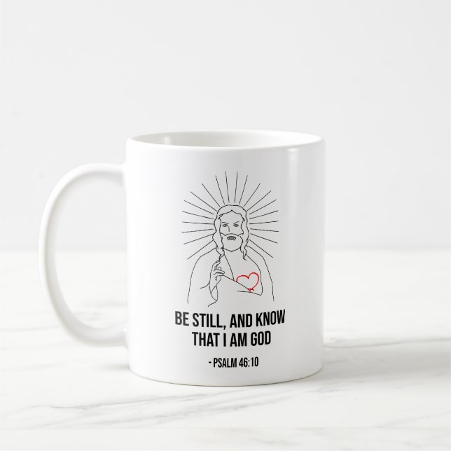 Mug Restez tranquille, Et Sachez Que Je Suis Dieu Chré (Gauche)