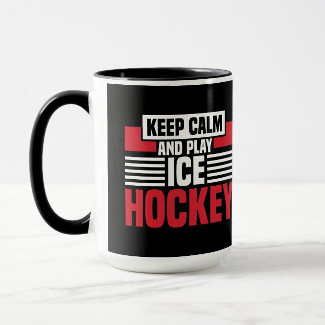 Mug Restez tranquille Jouer Hockey (Gauche)