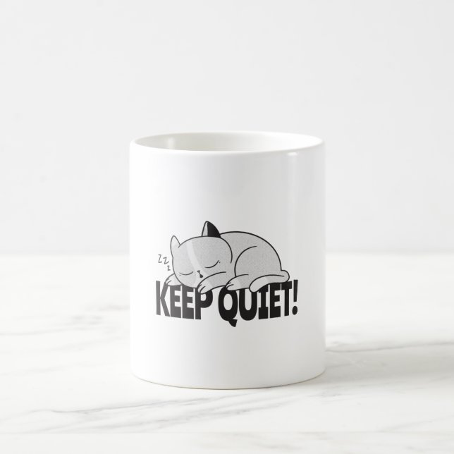 Mug Restez tranquille Lazy endormi chat (Centre)