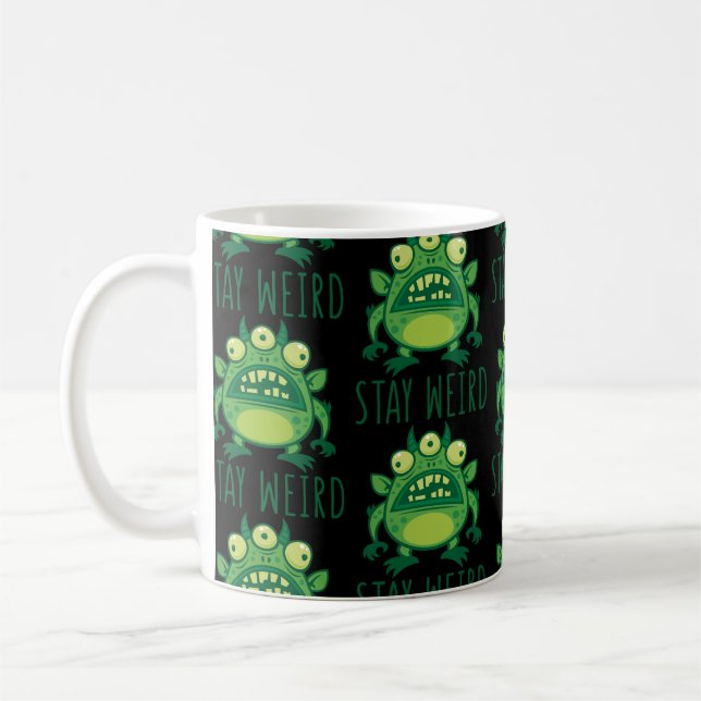 Mug Restez un monstre Alien bizarre (Gauche)