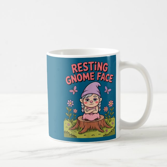 Mug Resting Gnome Face Cute Funny Christmas Kawaii Car (Droite)