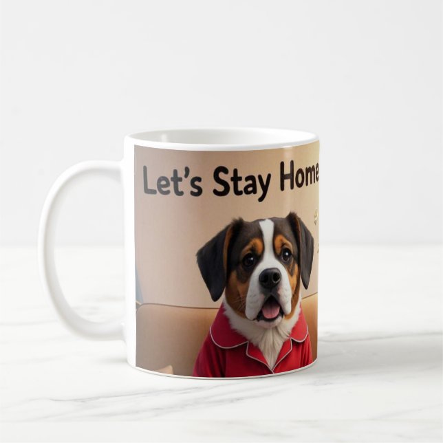 Mug Restons à la maison et commandez des chiens de car (Gauche)