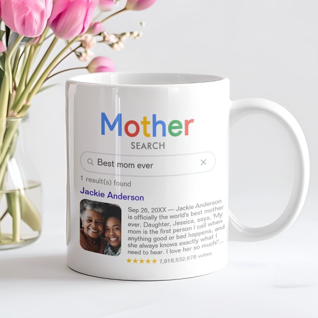 Mug Résultats de recherche drôles de la meilleure mère (Créateur téléchargé)