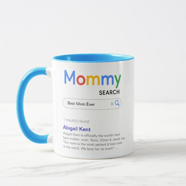 Mug Résultats du moteur de recherche Funny Best Mother (Gauche)