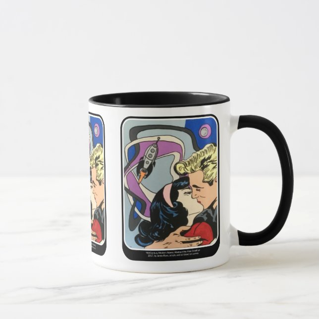 Mug Résumé atomique la peinture de baiser au revoir (Droite)