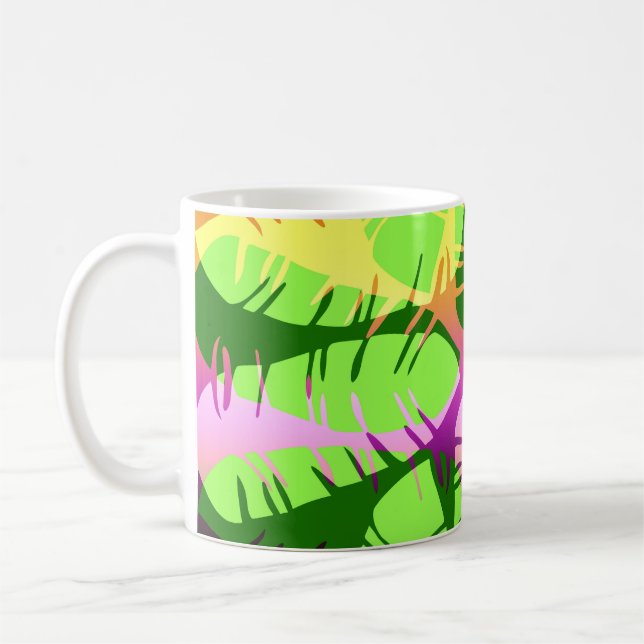 MUG RÉSUMÉ BOTANIQUE FEUILLES DE BANANIER  (Gauche)