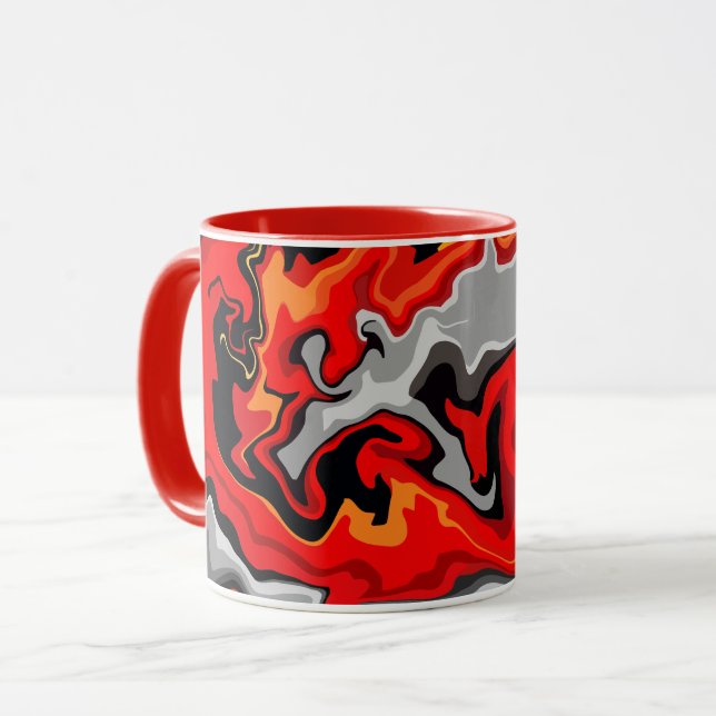 Mug Résumé de la combustion - Un flux de couleurs qui  (Devant gauche)