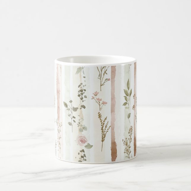 Mug Résumé floral de rose (Centre)