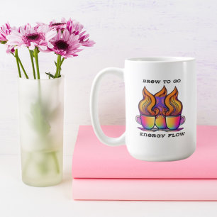 Mug Résumé Vibrant Couleur Brève Pour Aller Flux D'Éne
