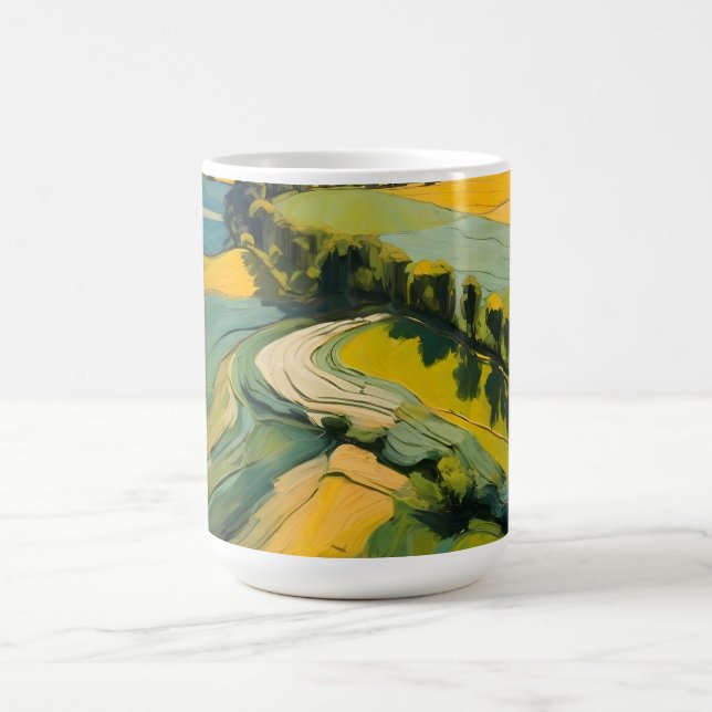 Mug Résumé Zone agricole et champ vert vague (Centre)