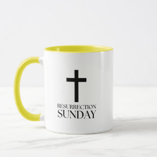 Mug Résurrection dimanche Croix chrétienne Pâques