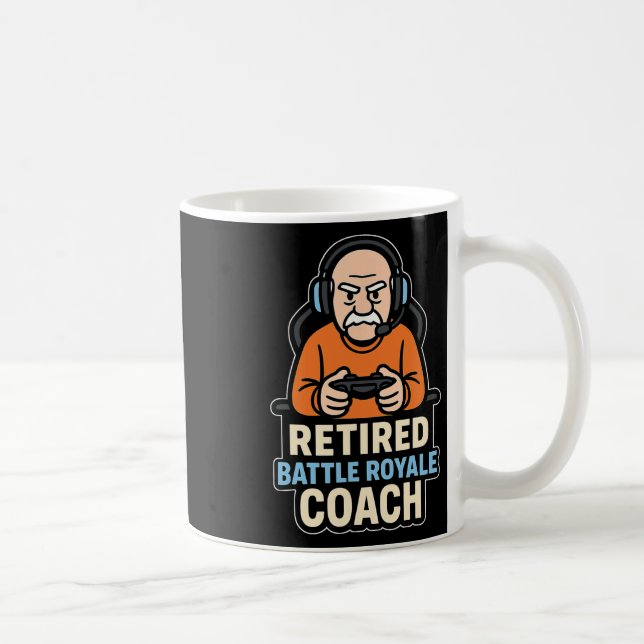 Mug Retired Ttle Royale Coach Funny Gamer Elder Gaming (Droite)