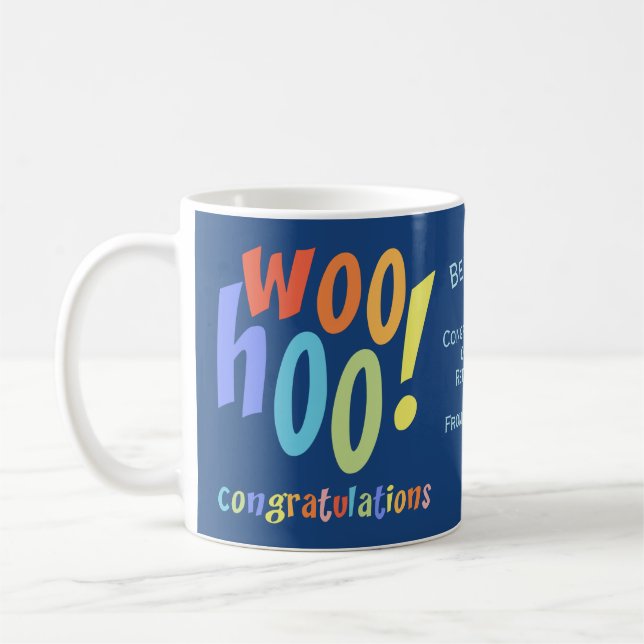Mug Retirement Congratulations Typography (Gauche)