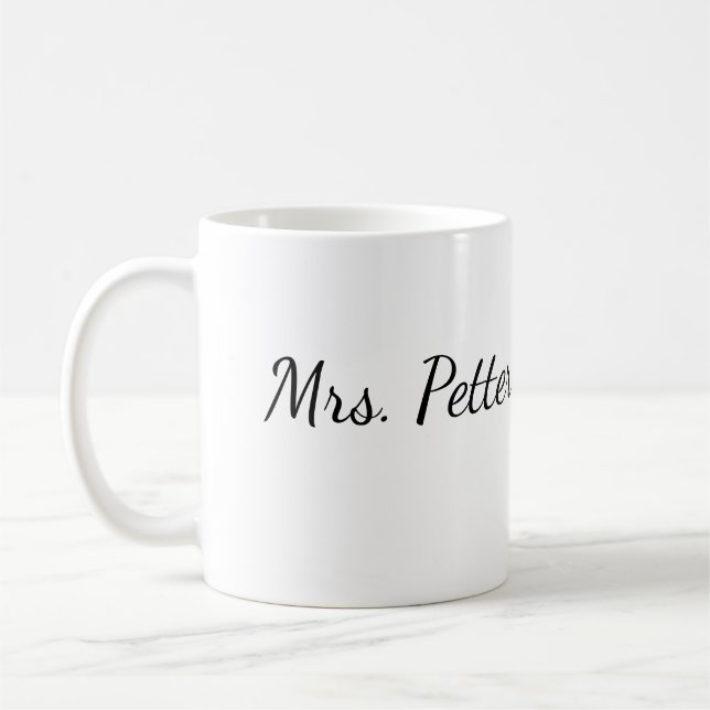 Mug Retour à l'école ajouter nom de l'enseignant année (Gauche)
