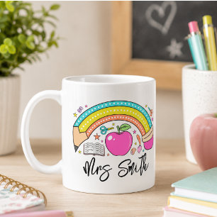 Mug Retour à l'école Arc-en-ciel Professeur Vie