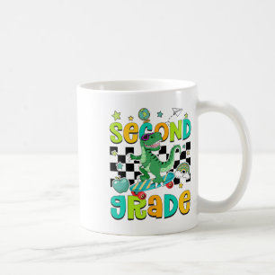 Mug Retour à l'école en roulant en 2e année T-rex Skat