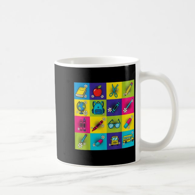 Mug Retour À L'École Enseignant Étudiants Hommes Femme (Droite)