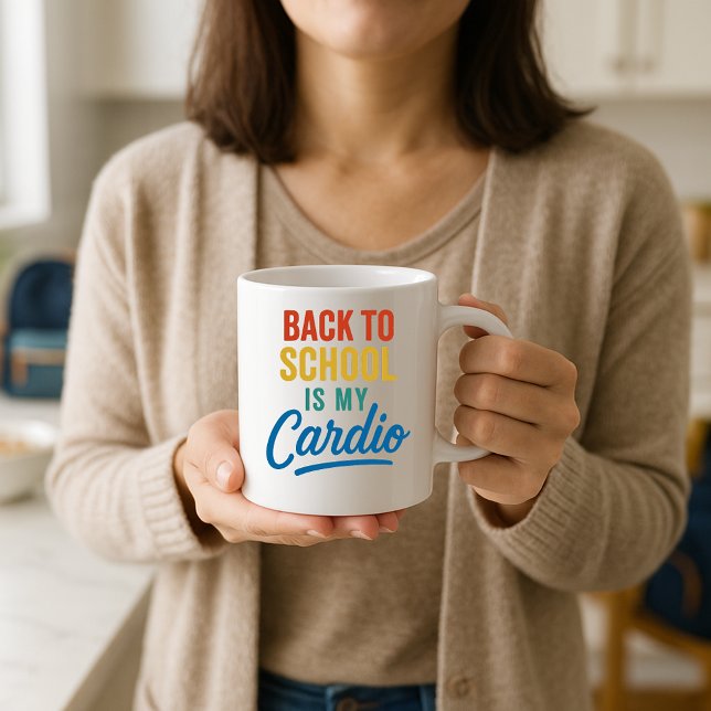 Mug Retour à l'école est mon cardio drôle parent (Créateur téléchargé)