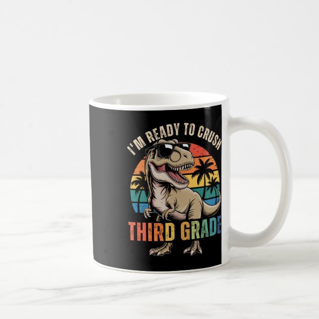 Mug Retour à l'école Garçon dinosaure Je suis prêt à é (Droite)